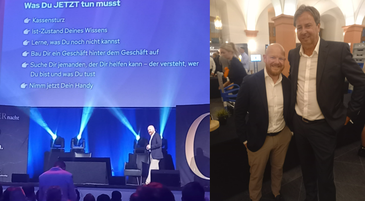 Andreas M. Idelmann mit Jens Rabe als Keynote Speaker