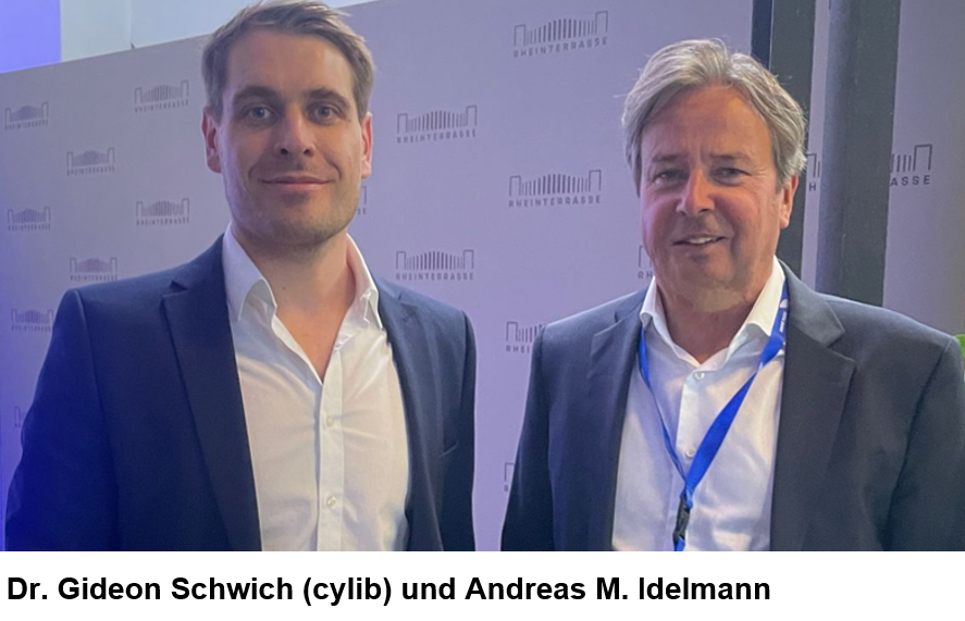 Im Bild links Gideon Schwich (Gründer Cylib) mit Andreas M. Idelmann rechts
