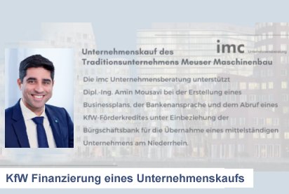 Unternehmenskauf imc Unternehmensberatung Andreas M. Idelmann