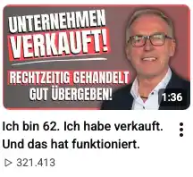 Ich bin 62. Ich habe verkauft. Und das hat funktioniert.